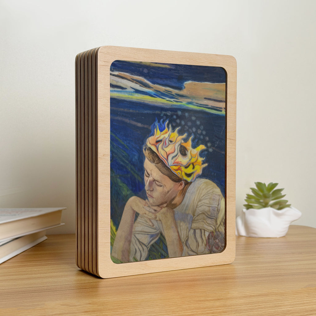 Art Lamp "Girl with a Crown of Fire. Mykhailo Zhuk"