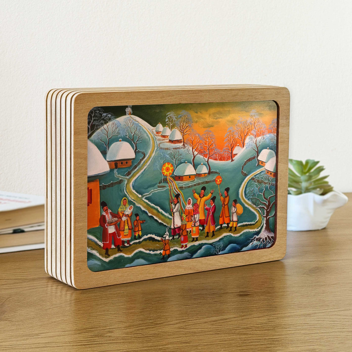Art lamp "May you have it in a spoon, a bowl, and in a cradle. Mykhailo Onatsko"