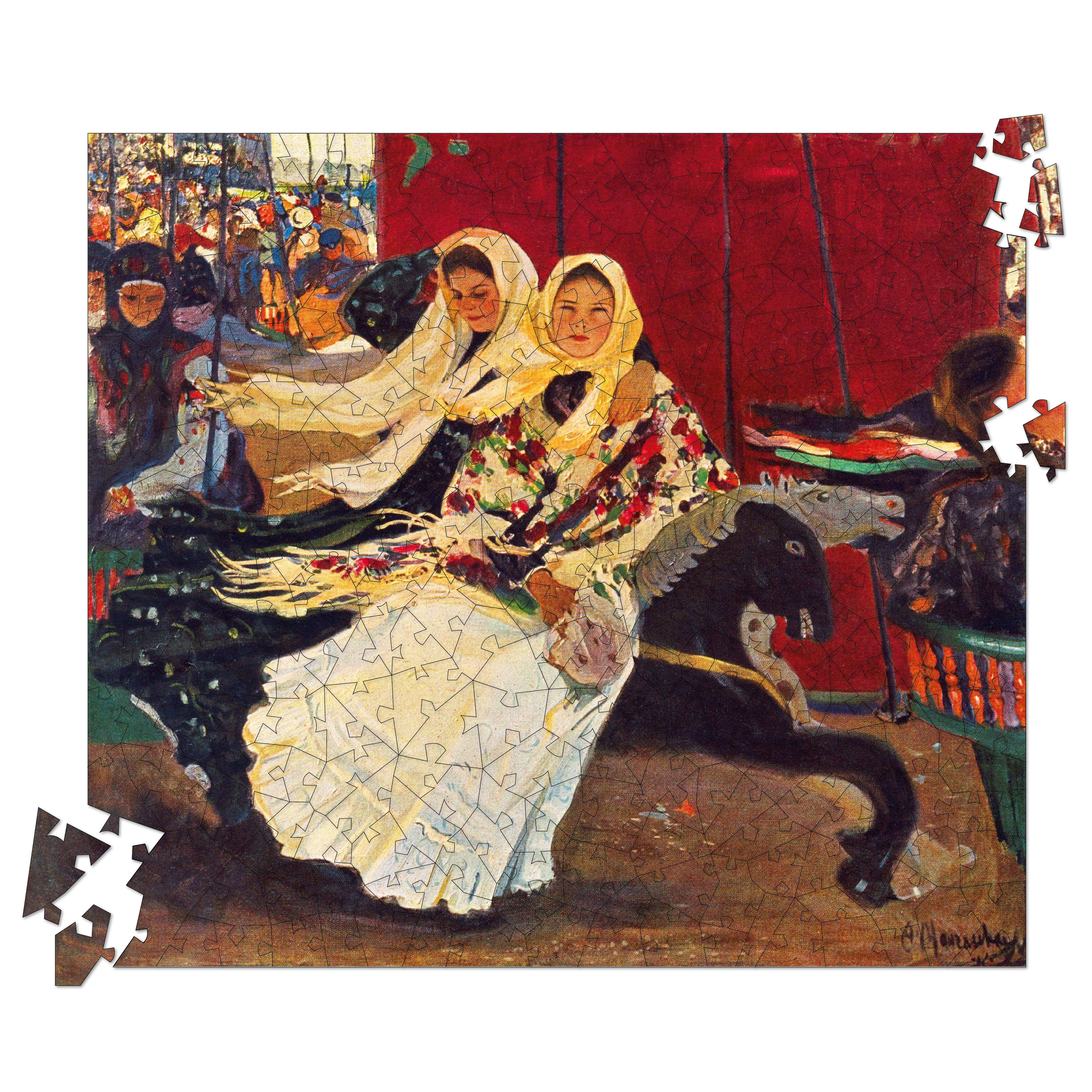 Wooden Shaped Puzzle "Carousel. Oleksandr Murashko" 300 pieces