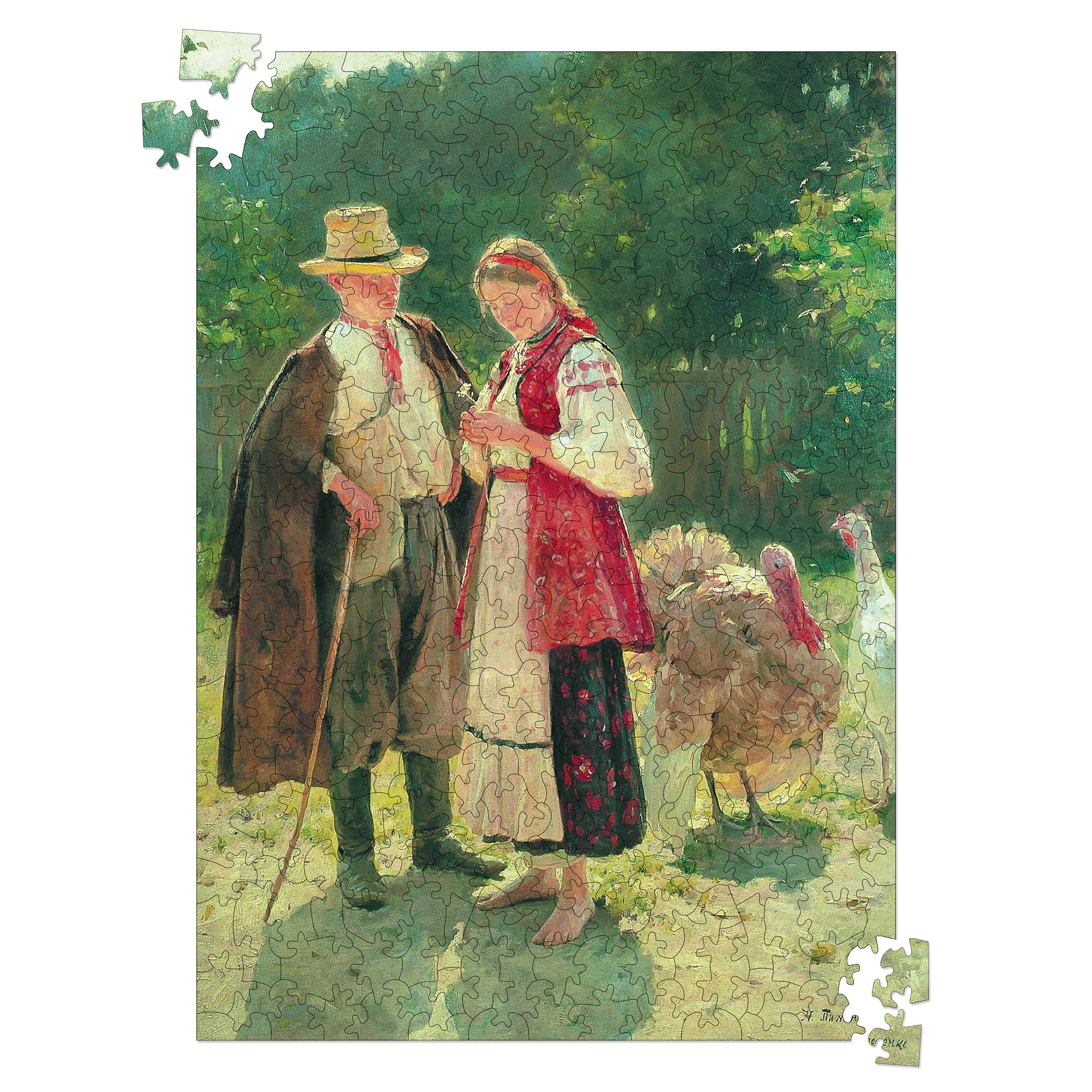 Wooden Shaped Puzzle "Idyll. Mykola Pymonenko" 300 pieces