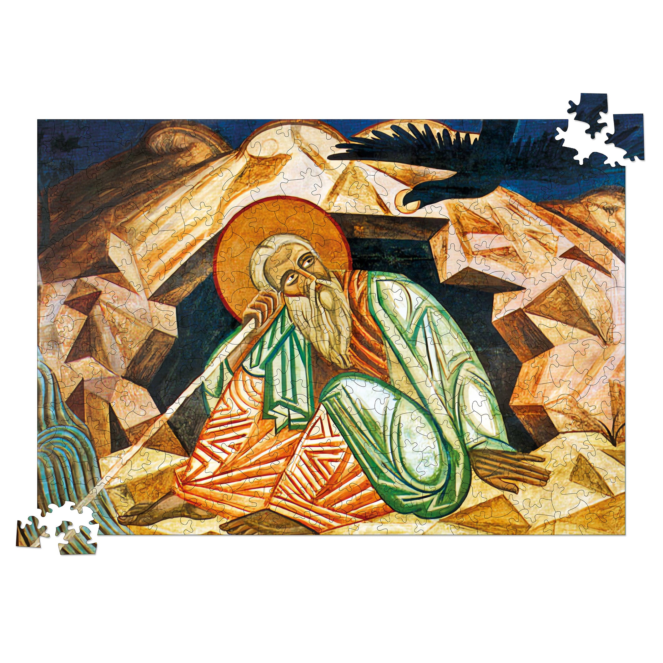 Wooden Shaped Puzzle "Prophet Elijah. Mykhailo Boichuk" 300 elements