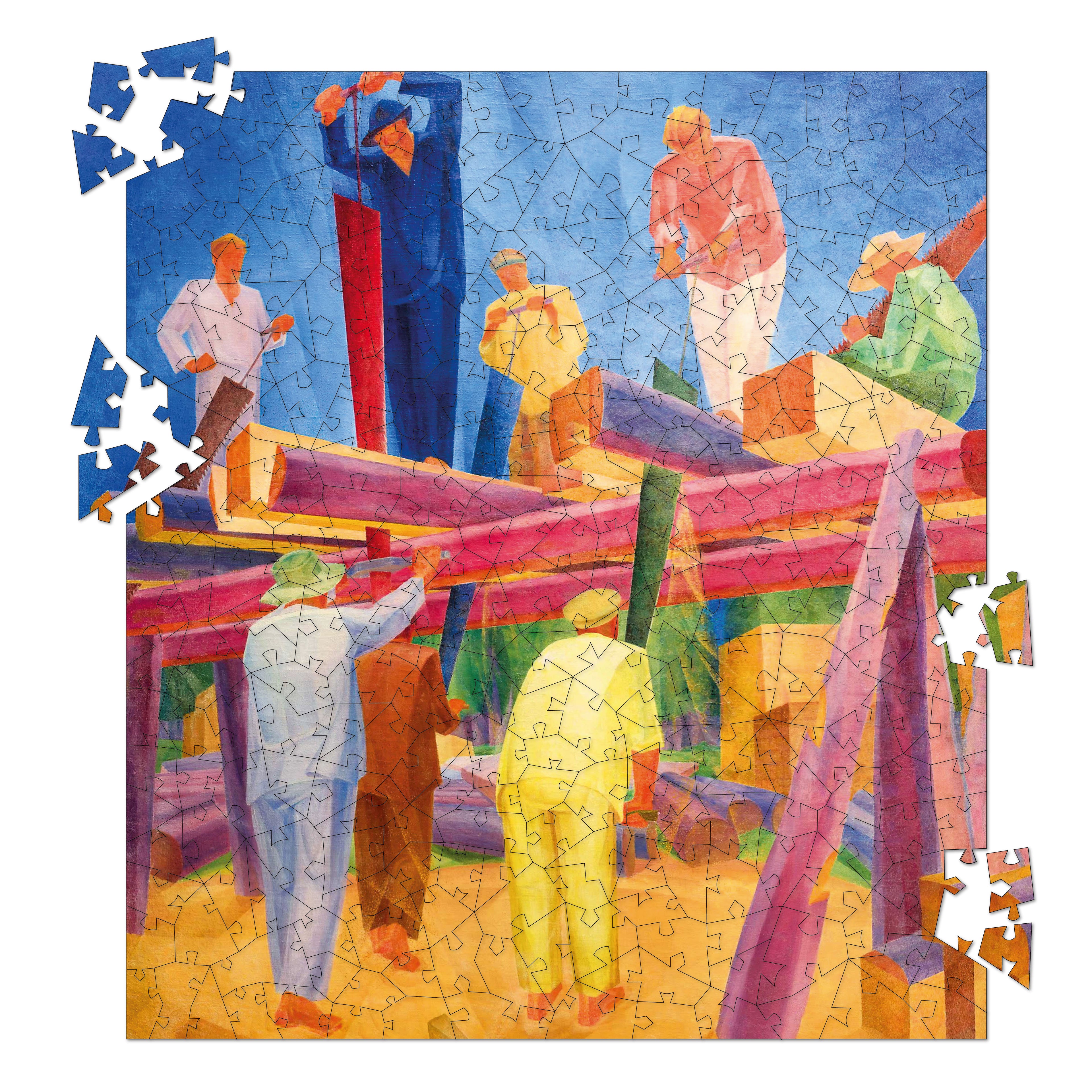 Wooden shaped puzzle "Sawyers. Oleksandr Bogomazov" 300 elements