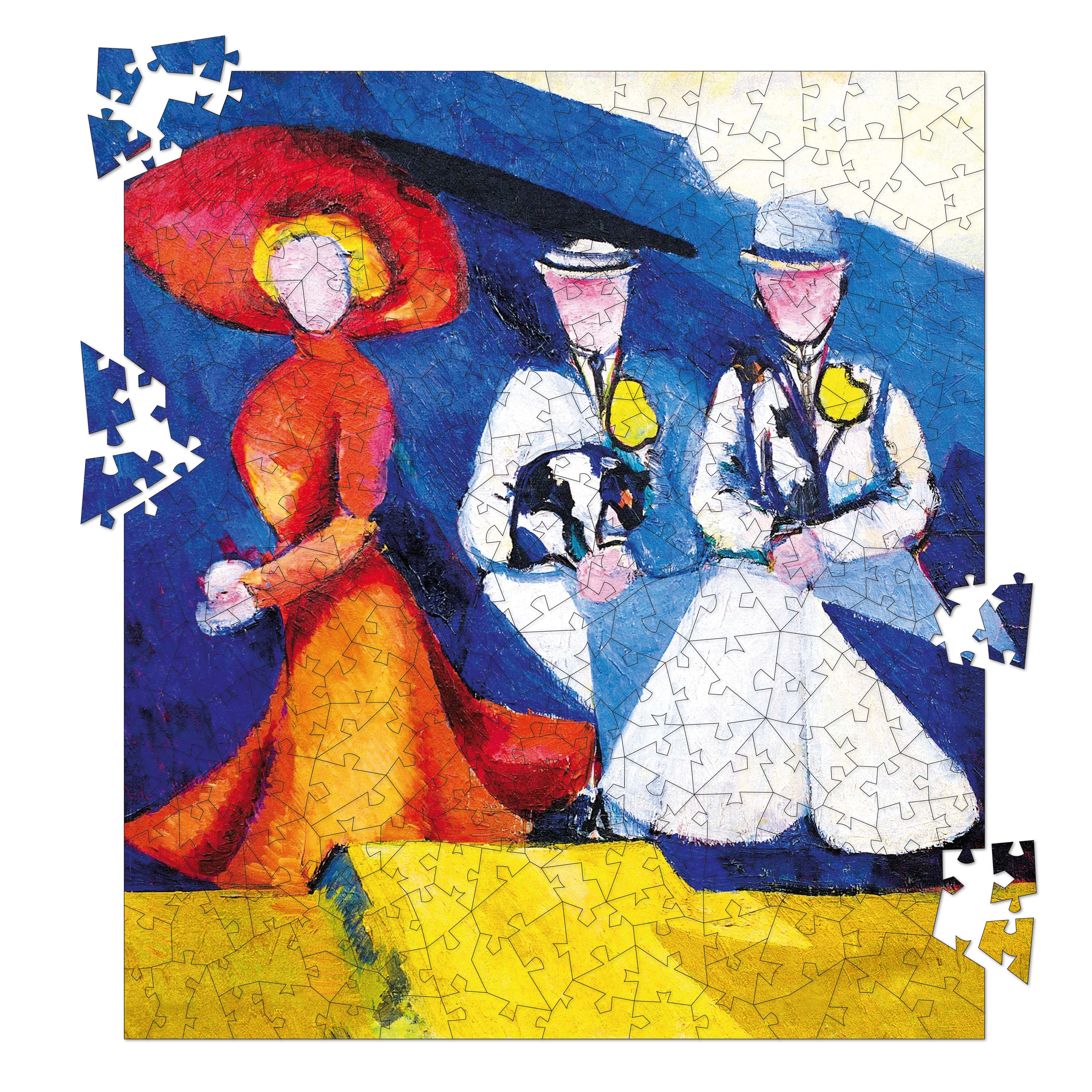 Wooden Shaped Puzzle "Three Female Figures. Alexandra Exter" 300 pieces
