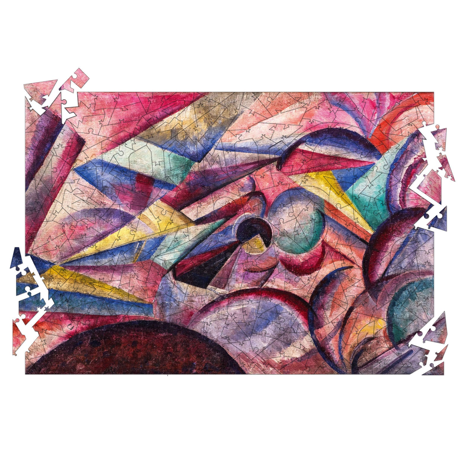 Wooden shaped puzzle "Cosmos. Oleksandr Bohomazov" 300 pieces