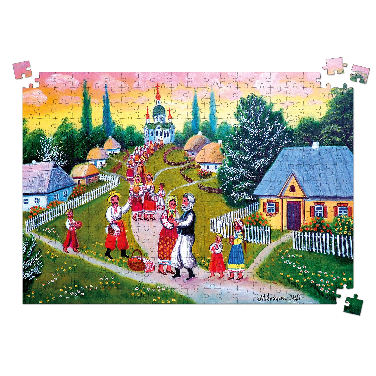 Wooden Shaped Puzzle "Easter. Mykhailo Onatsko" 300 pieces
