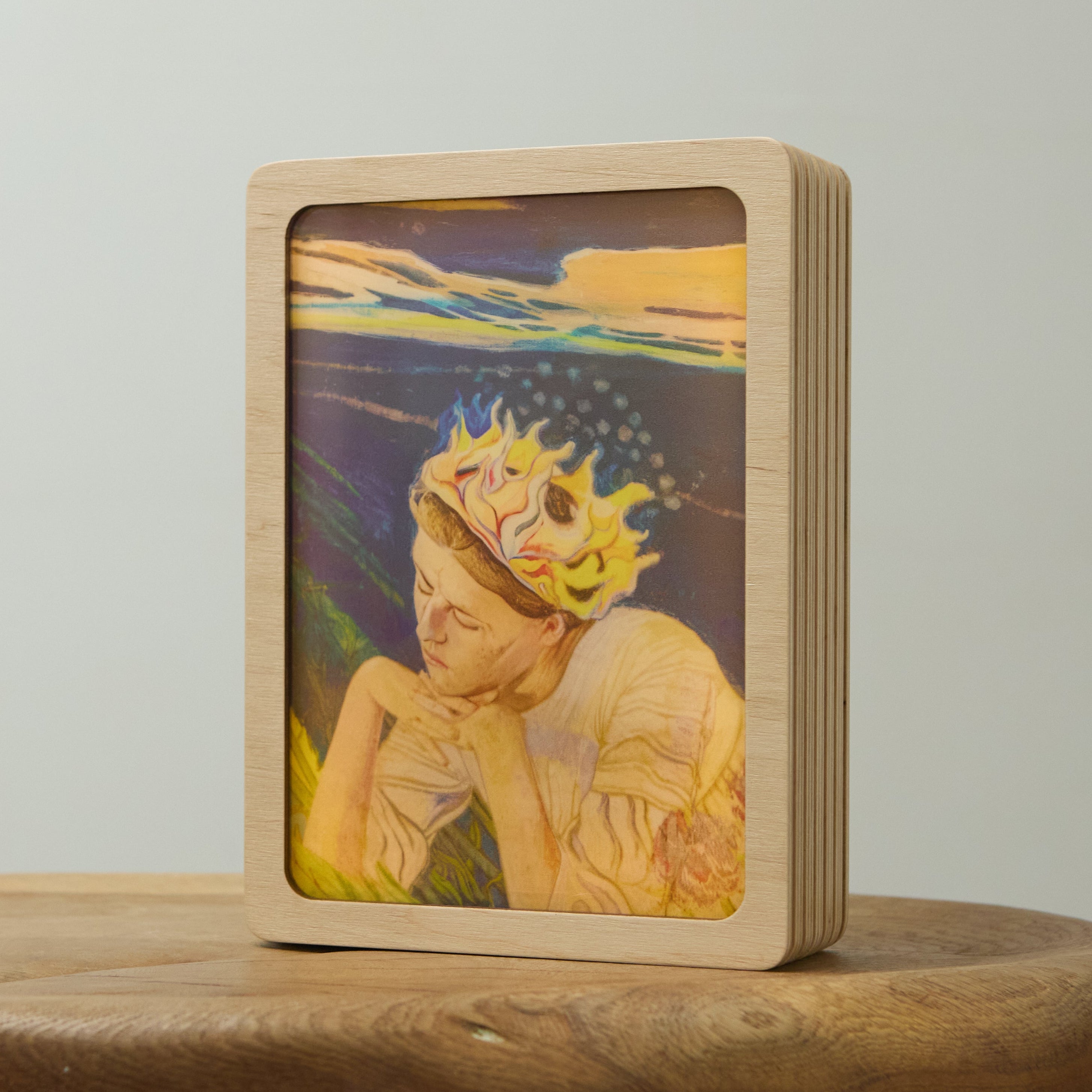 Art Lamp "Girl with a Crown of Fire. Mykhailo Zhuk"