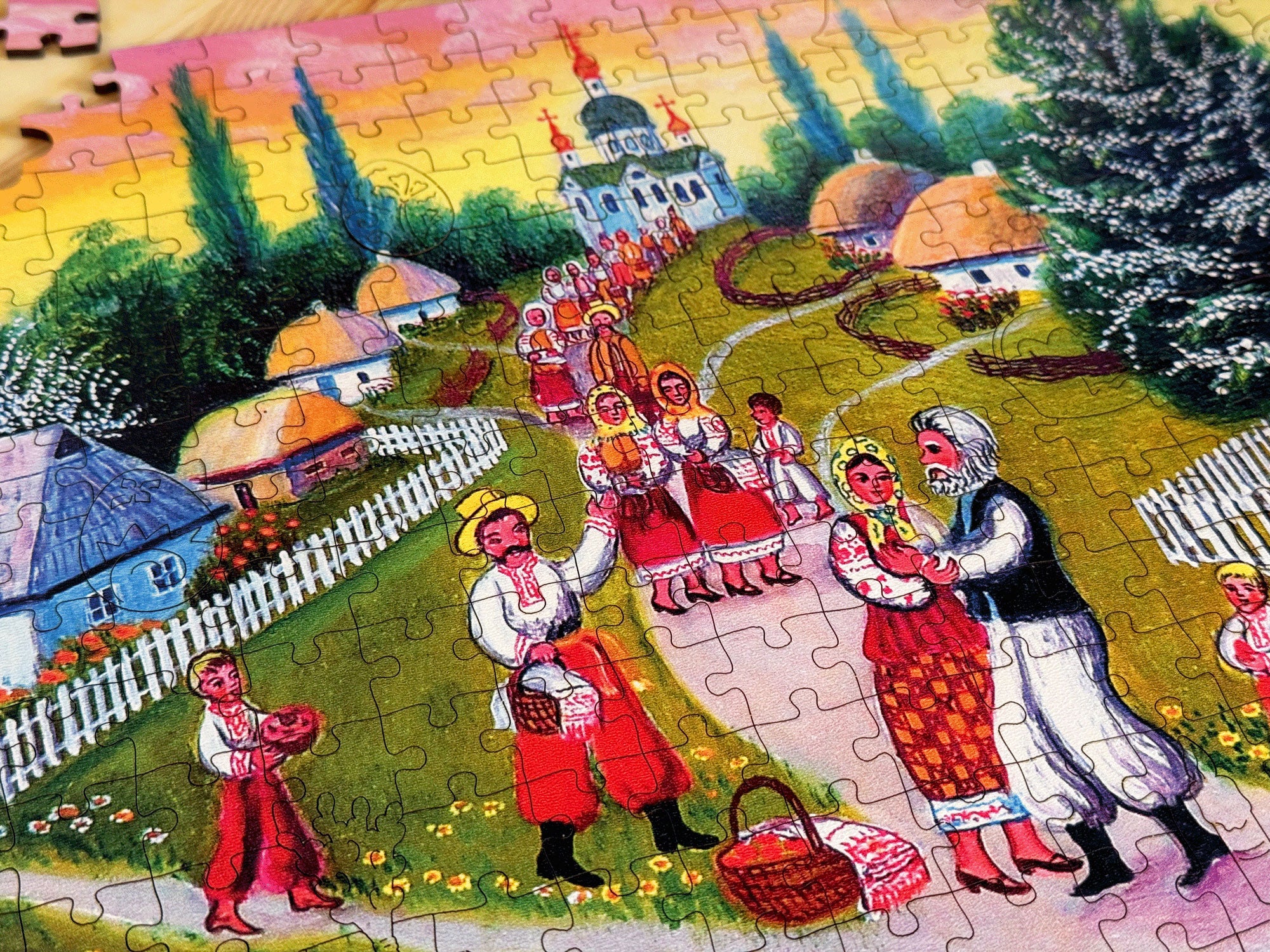 Wooden Shaped Puzzle "Easter. Mykhailo Onatsko" 300 pieces