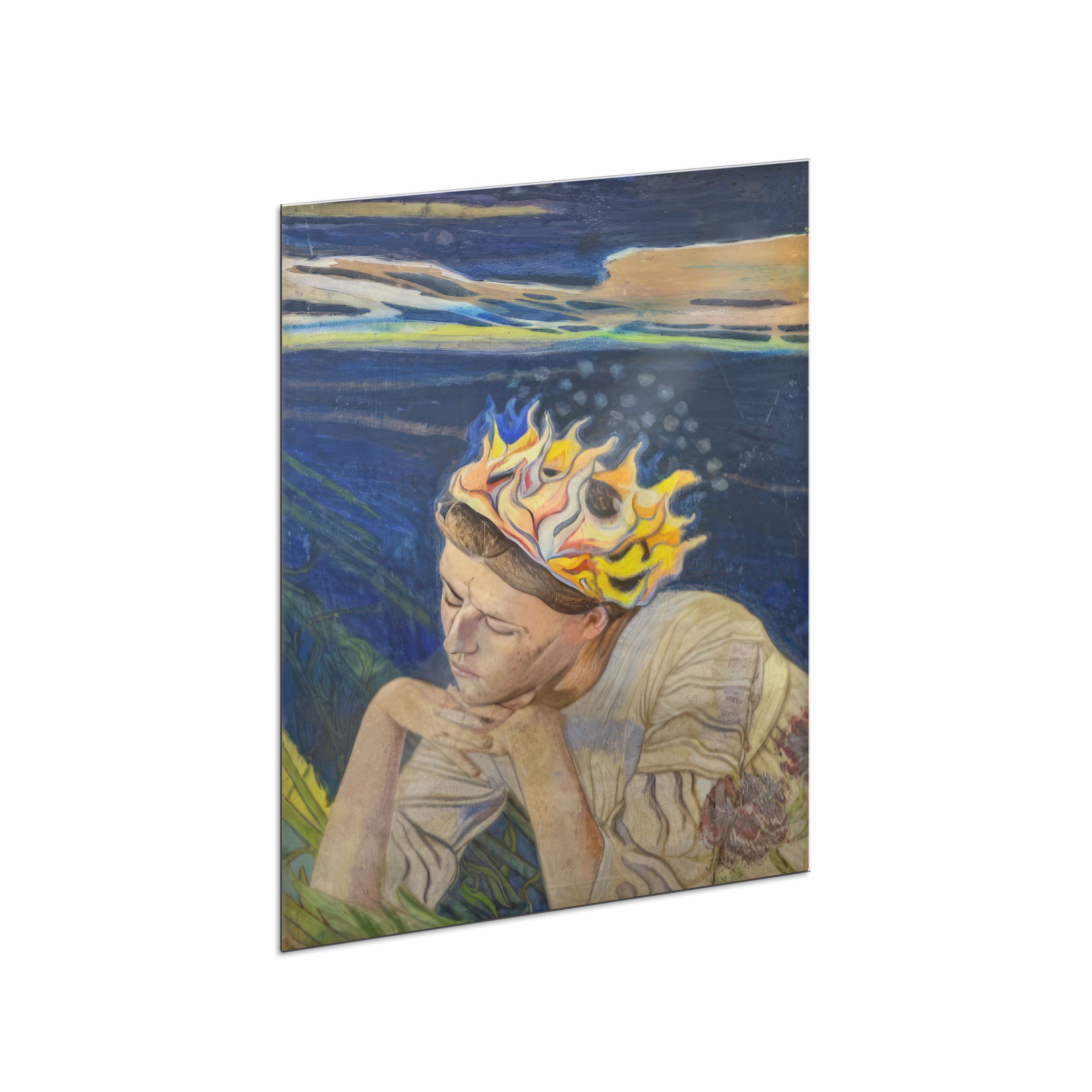 Змінна панель для артлампи "Дівчина з короною з вогню. Михайло Жук"