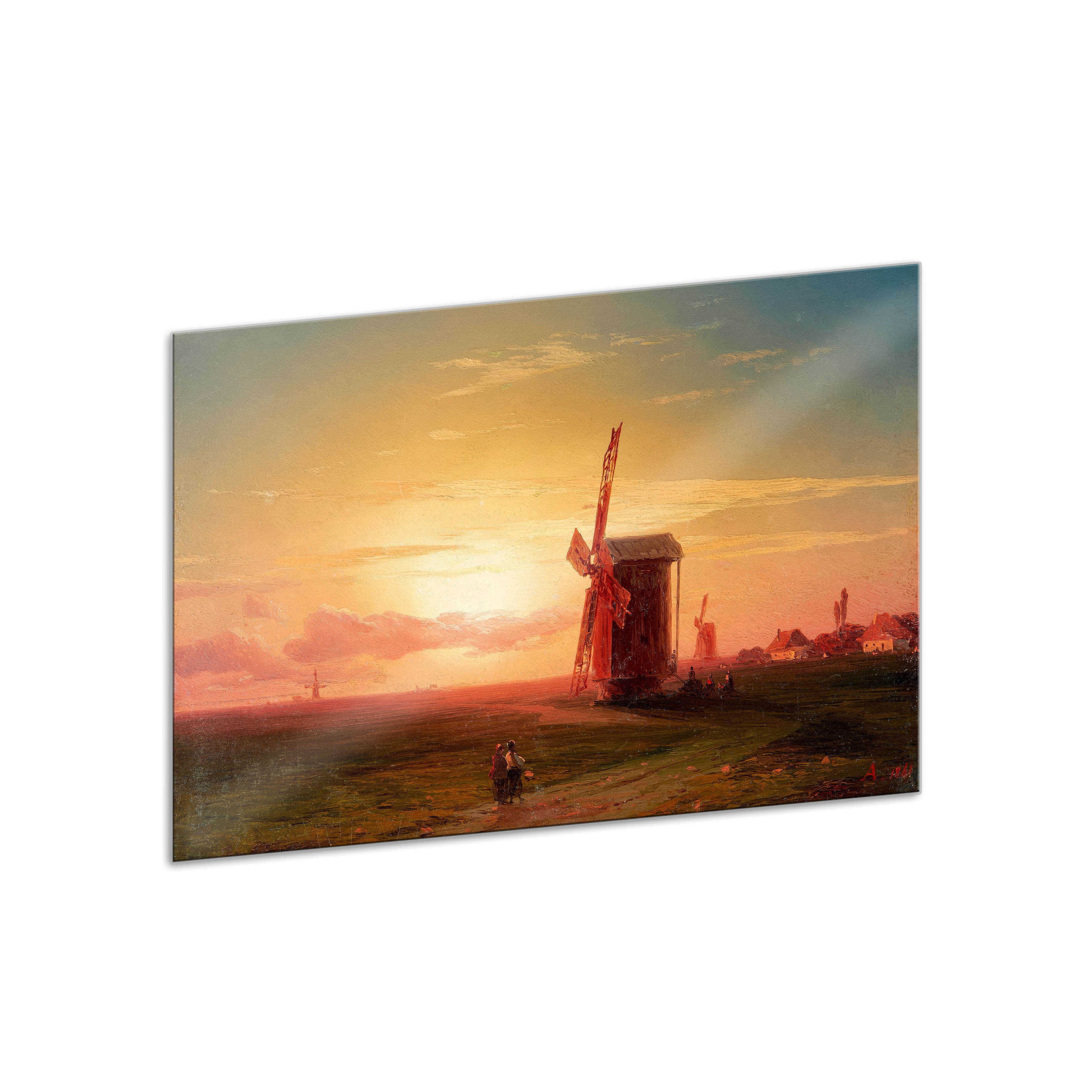 Interchangeable panel for art lamp "Sunset in Ukraine. Ivan Aivazovsky"