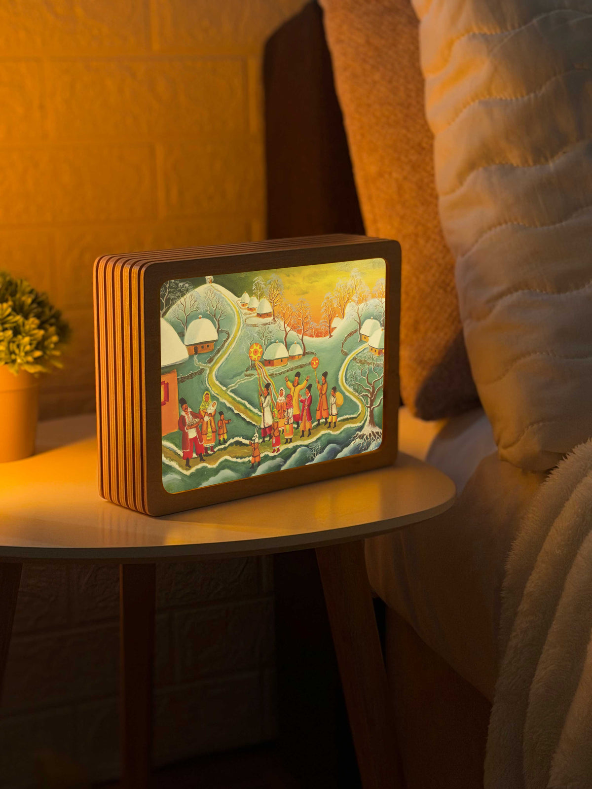Art lamp "May you have it in a spoon, a bowl, and in a cradle. Mykhailo Onatsko"