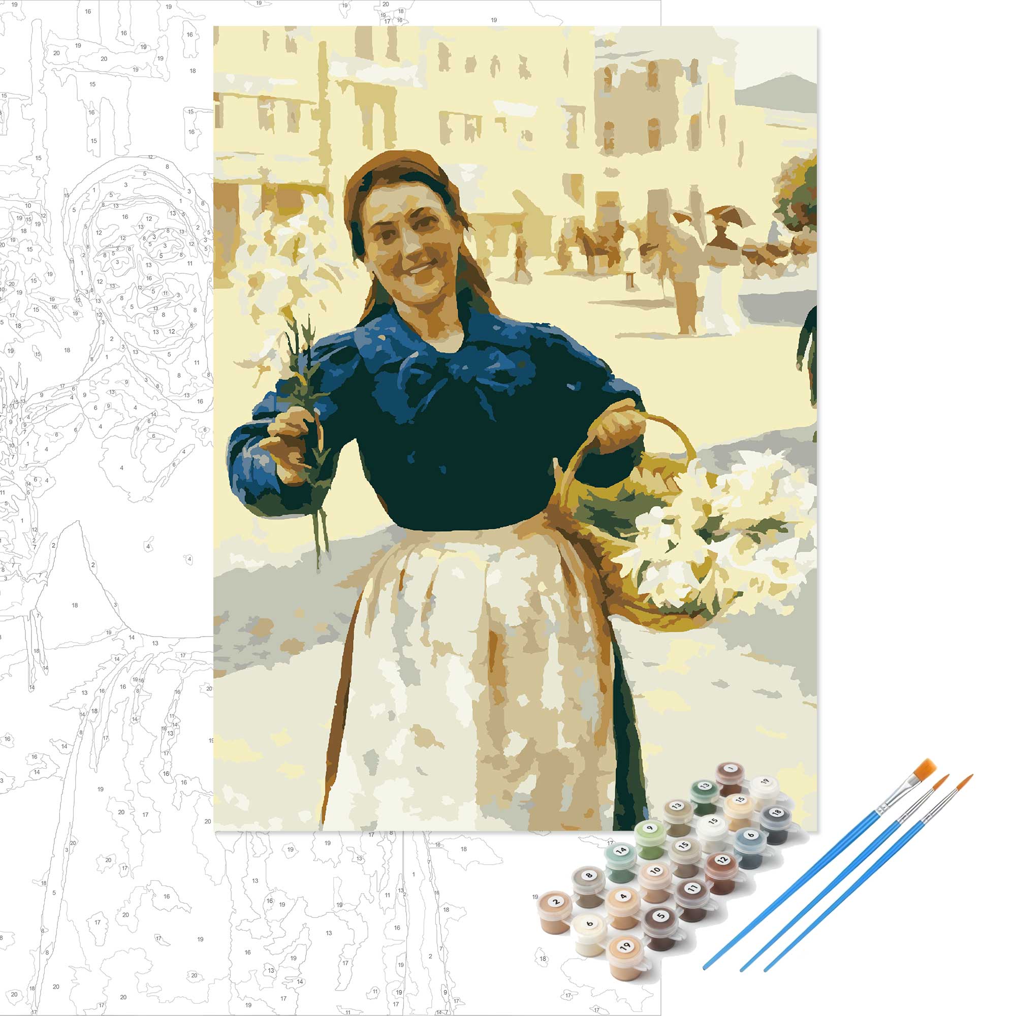 Paint by numbers "Kyiv Flower Seller. Mykola Pymonenko"