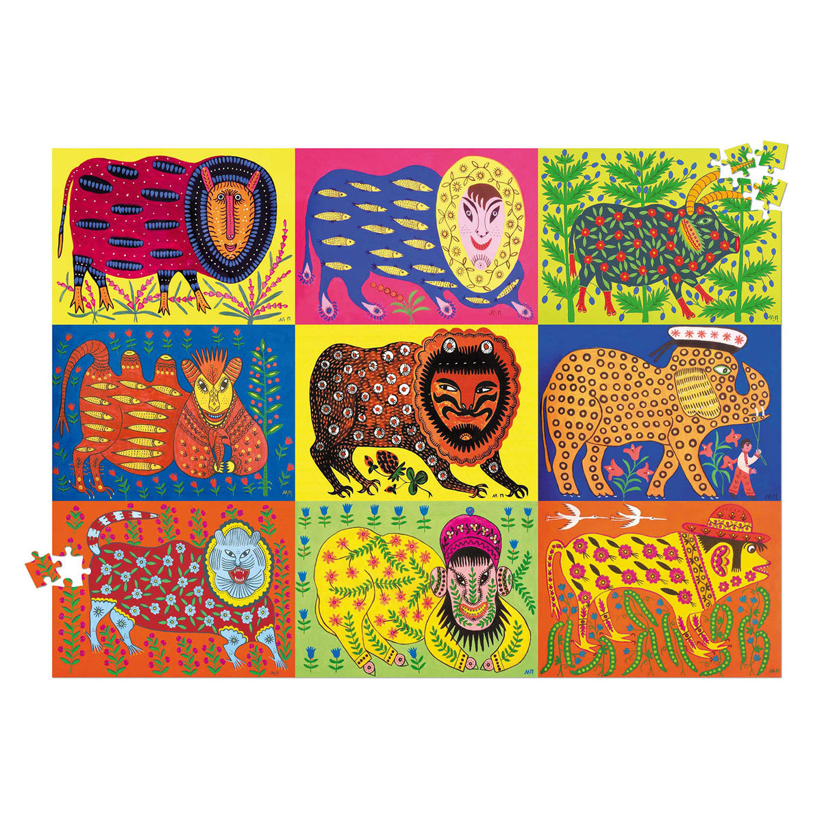 Cardboard jigsaw puzzle "Beasts by Prymachenko" 1000 pieces