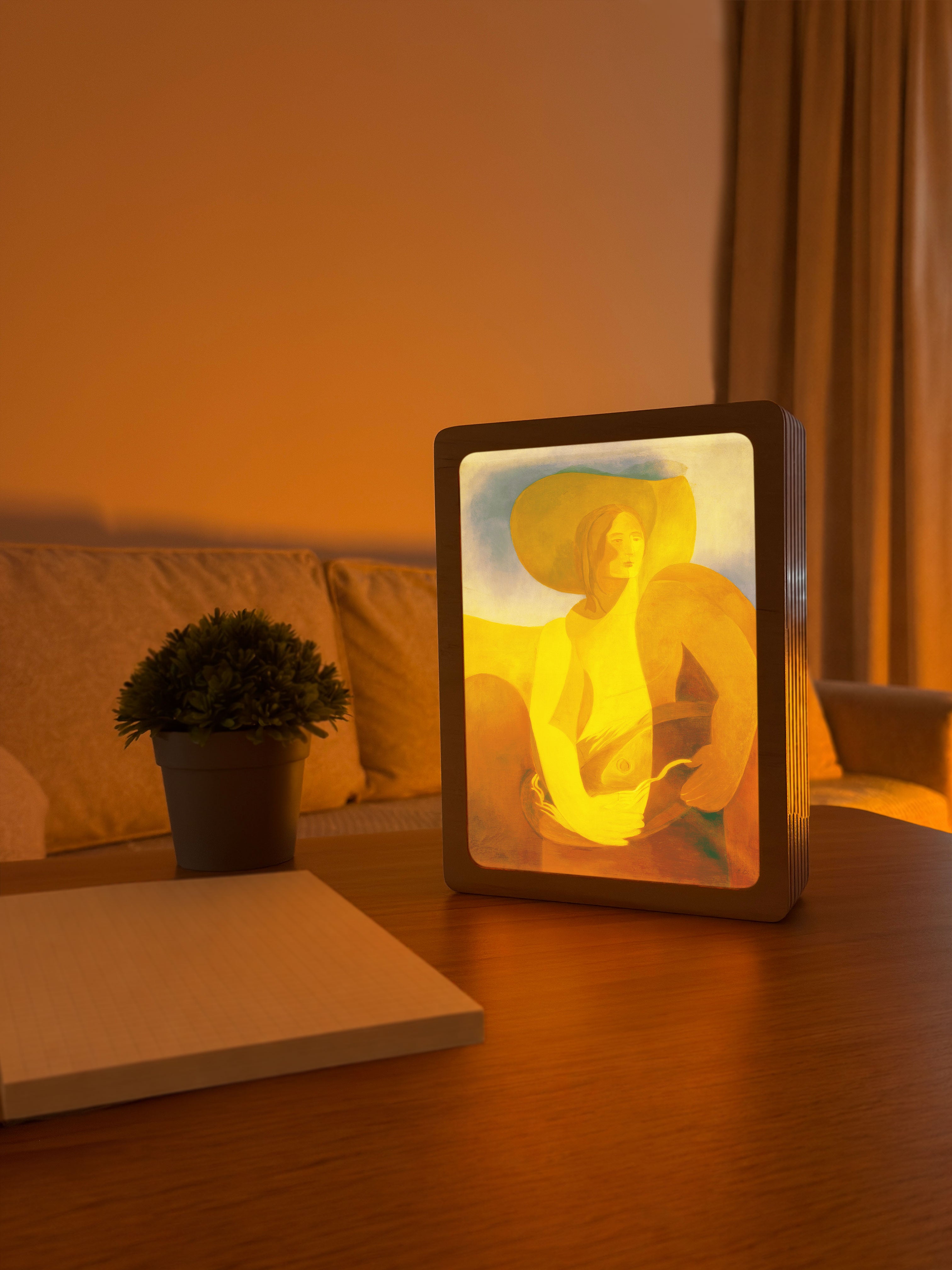 Art Lamp "Woman with Fish. Alexandra Exter"