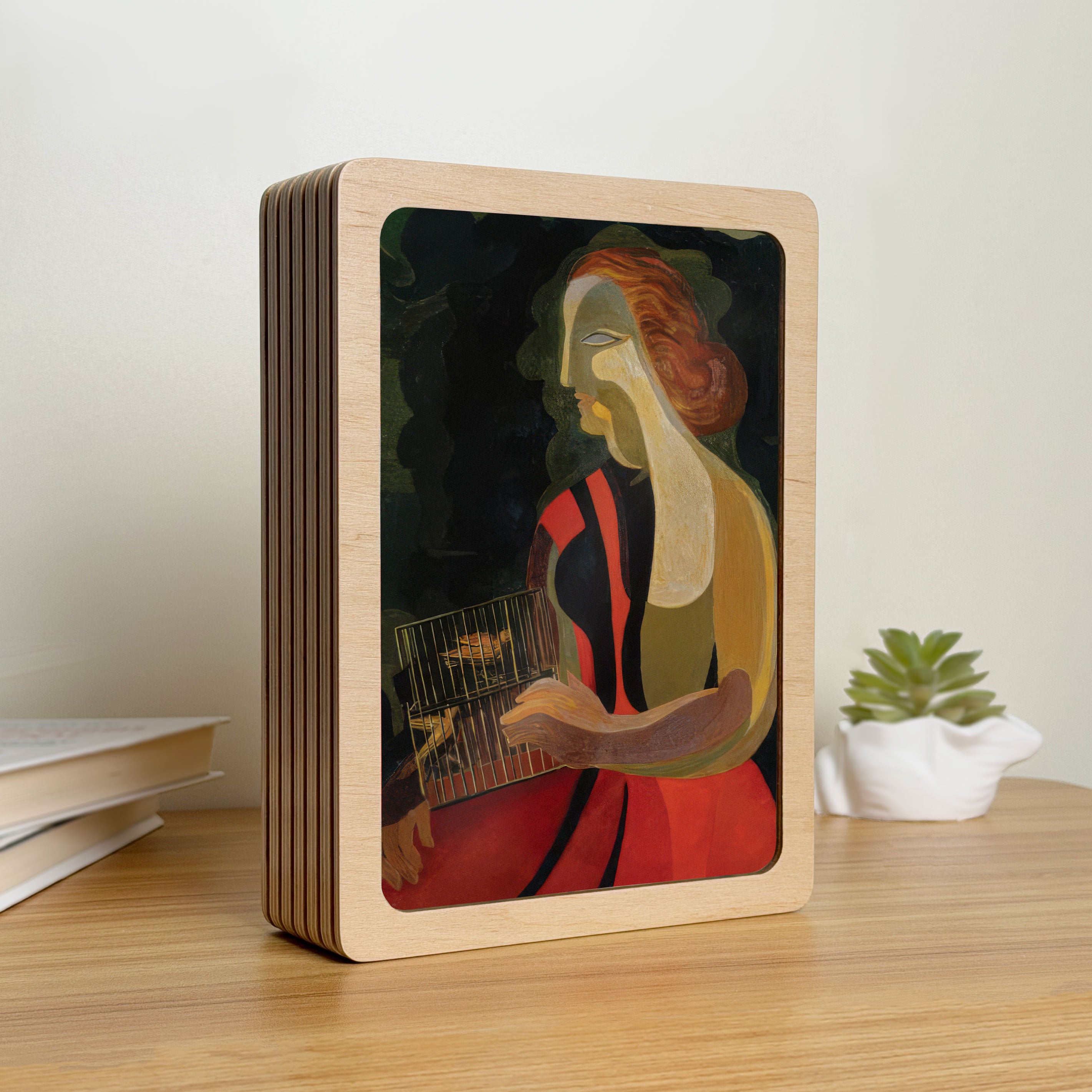 Art Lamp "Woman with Birds. Alexandra Exter"