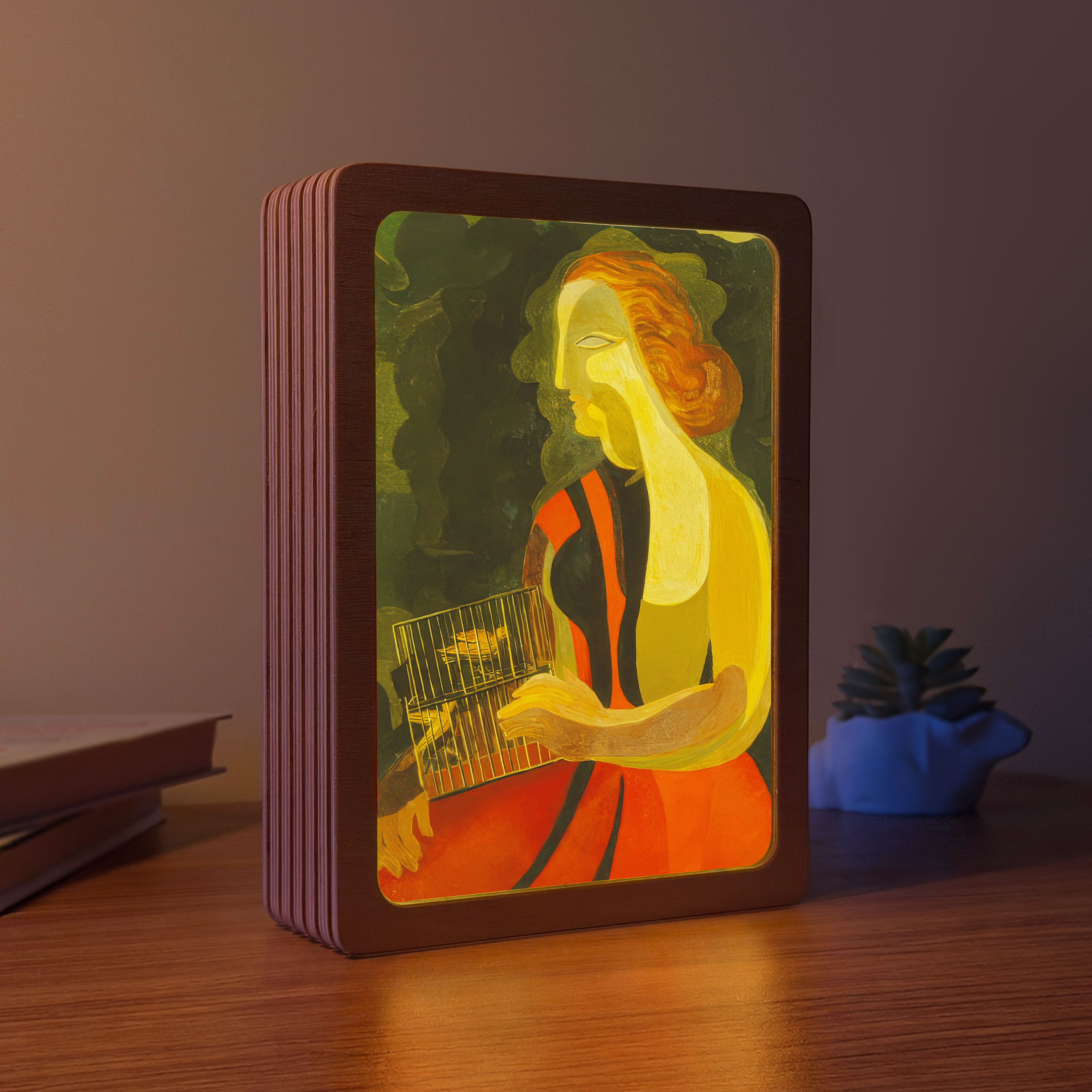 Art Lamp "Woman with Birds. Alexandra Exter"