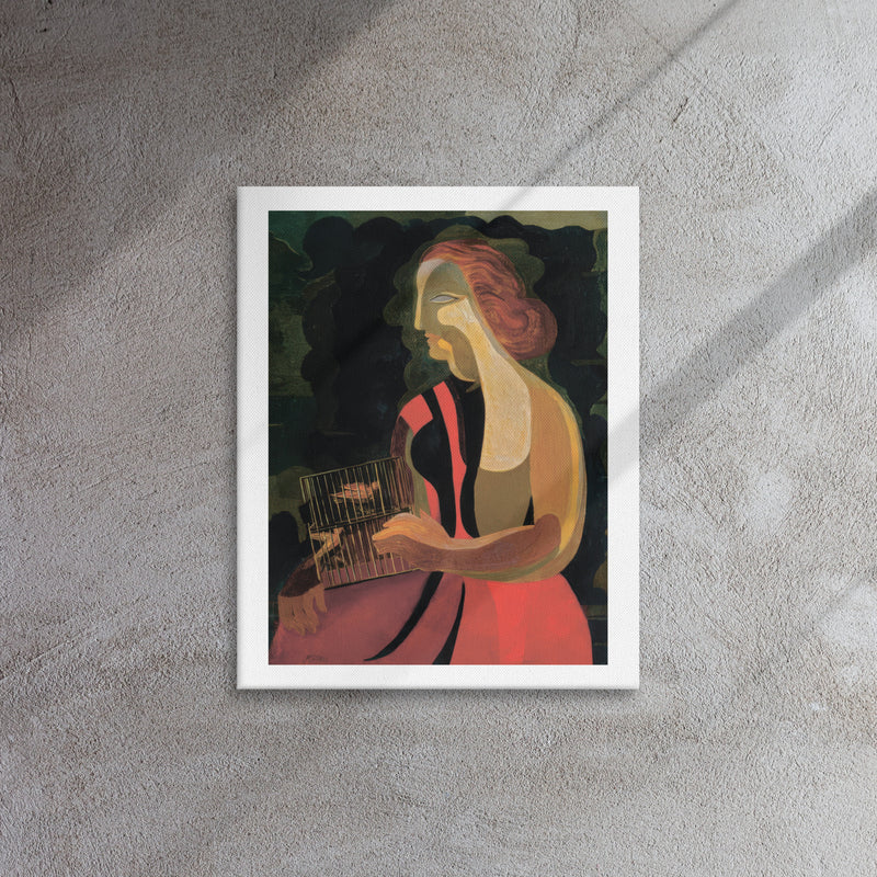 Canvas print - Woman with Birds by Oleksandra Ekster