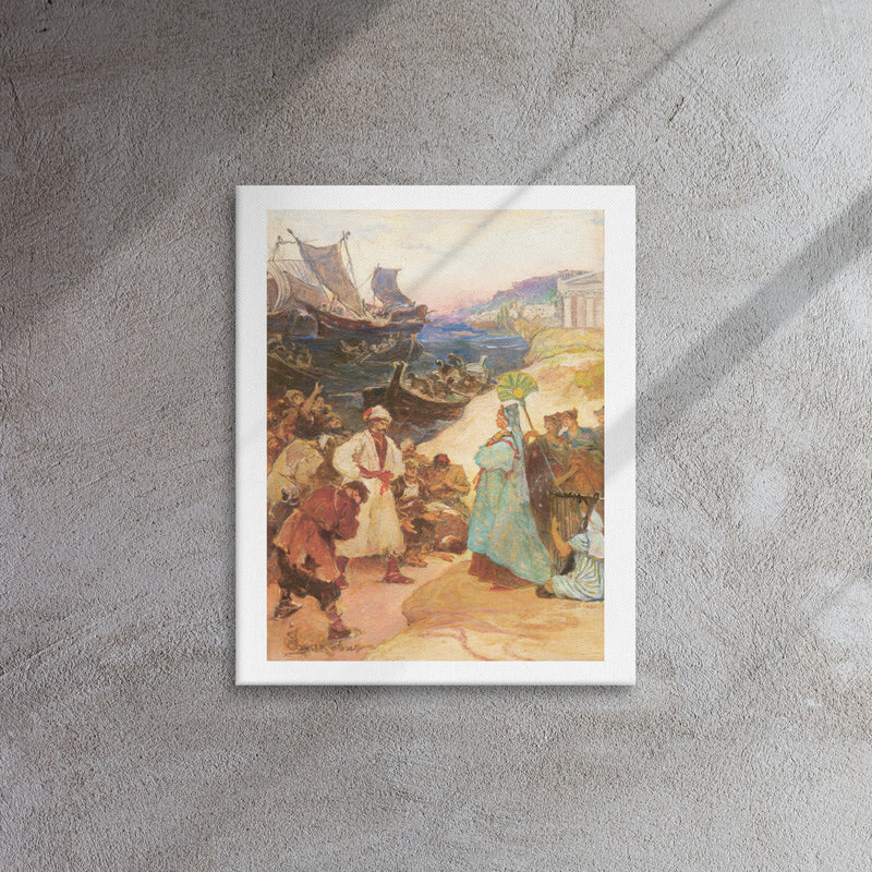 Canvas print - Illustration for the Aeneid: Trojans and Dido by Ivan Yizhakevych